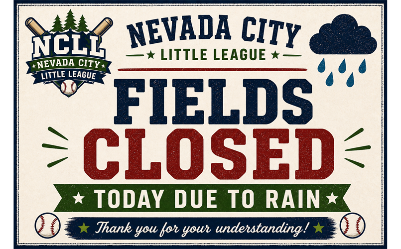 Fields are closed 5/4/26 due to rain! 